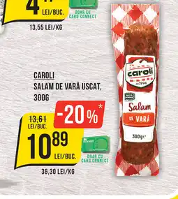 Mega Image CAROLI Salam de vară uscat Ofertă