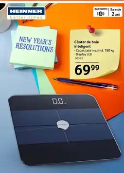 Selgros HEINNER BETTER TIMES Cântar de baie inteligent Ofertă