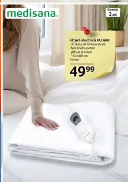 Selgros MEDISANA Pătură electrică HU A60 Ofertă
