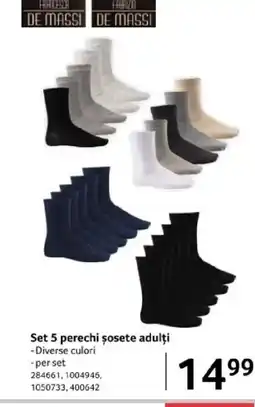 Selgros Set 5 perechi șosete adulți Ofertă
