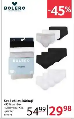 Selgros BOLERO Set 3 chiloţi bărbaţi Ofertă