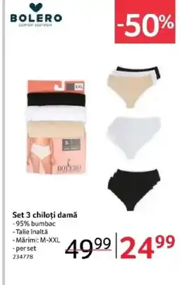 Selgros BOLERO Set 3 chiloţi damă Ofertă