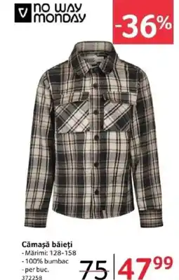 Selgros NO WAY MONDAY Cămașă băieți Ofertă
