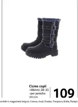 Selgros Cizme copii Ofertă