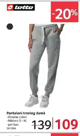 Selgros LOTTO Pantaloni trening damǎ Ofertă