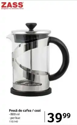 Selgros ZASS Presǎ de cafea / ceai Ofertă