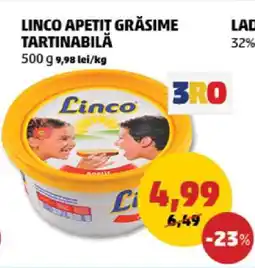 Penny LINCO APETIT Grăsime tartinabilă Ofertă