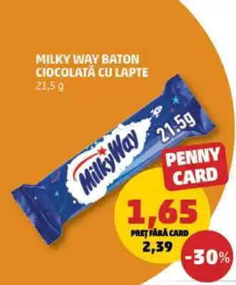 Penny Milky Way Baton Ciocolată cu Lapte Ofertă