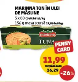 Penny MARINNA TON ÎN ULEI DE MĂSLINE Ofertă