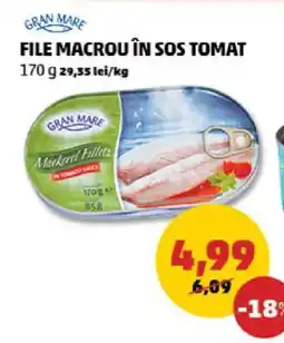 Penny File macrou în sos tomat Ofertă