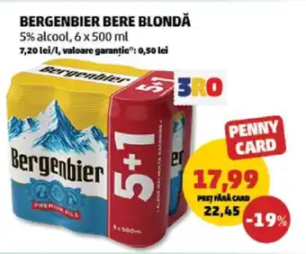 Penny BERGENBIER Bere blondă Ofertă
