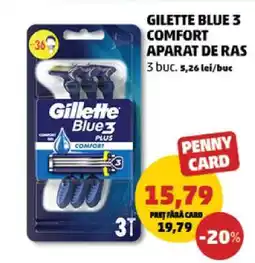 Penny Gilette Blue 3 Comfort Aparat de Ras Ofertă