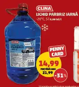 Penny CLINA Lichid Parbriz Iarnă Ofertă