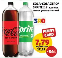 Penny Coca-Cola Zero/Sprite 2.5L Ofertă