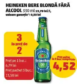 Penny Heineken Bere Blondă Fără Alcool Ofertă