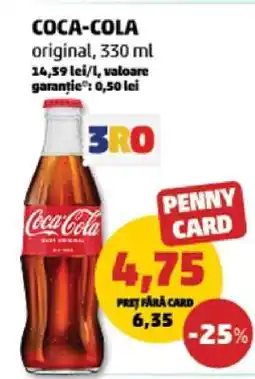 Penny COCA-COLA original, 330 ml Ofertă