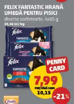 Penny FELIX FANTASTIC HRANĂ UMEDĂ PENTRU PISICI Ofertă