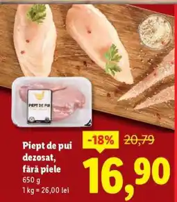 Lidl Piept de pui dezosat, fără piele Ofertă