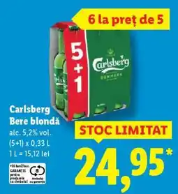Lidl CARLSBERG Bere blondă Ofertă