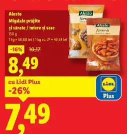 Lidl Alesto Migdale prăjite și sărate / miere și sare Ofertă