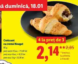 Lidl Croissant cu cremă Nougat Ofertă