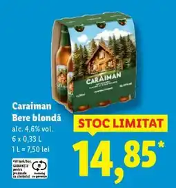 Lidl CARAIMAN Bere blondă Ofertă