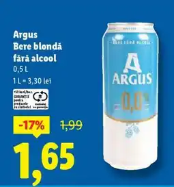 Lidl Argus Bere blondă fără alcool Ofertă