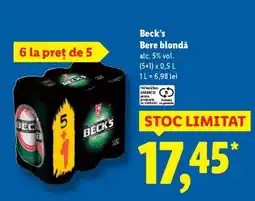 Lidl BECK‘S Bere blondă Ofertă