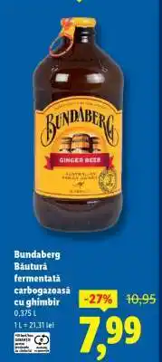 Lidl Bundaberg Băutură fermentată carbogazoasă cu ghimbir Ofertă