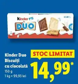 Lidl Kinder Duo Biscuiți cu ciocolată Ofertă