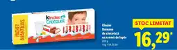 Lidl Kinder Batoane de ciocolată cu cremă de lapte Ofertă