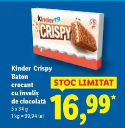 Lidl Kinder Crispy Ofertă