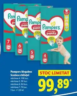 Lidl Pampers Megabox Scutece chiloțel Ofertă