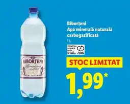 Lidl Biborțeni Apă minerală naturală carbogazificată Ofertă