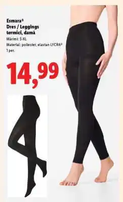 Lidl Esmara Dres / Leggings termici, damă Ofertă