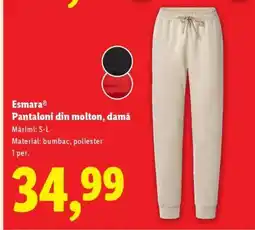Lidl Esmara Pantaloni din molton, damă Ofertă
