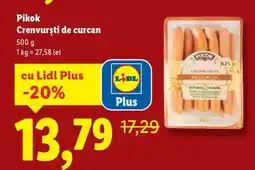 Lidl Pikok Crenvurști de curcan Ofertă
