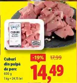Lidl Cuburi din pulpă de porc Ofertă