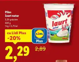 Lidl Pilos Iaurt natur Ofertă