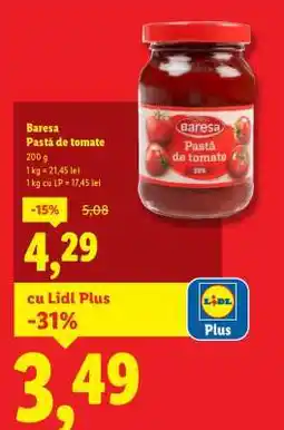 Lidl Baresa Pastă de tomate Ofertă