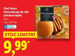 Lidl Chef Select Cheeseburger de vită și brânză topită Ofertă