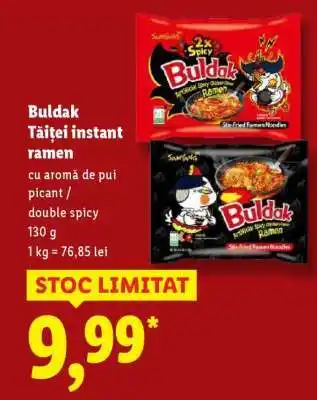 Lidl Buldak Tăiței instant ramen Ofertă