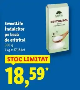 Lidl SweetLife Îndulcitor pe bază de eritritol Ofertă