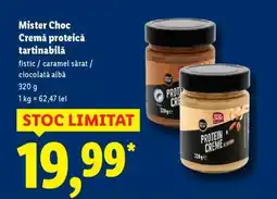 Lidl Mister Choc Cremă proteică tartinabilă Ofertă