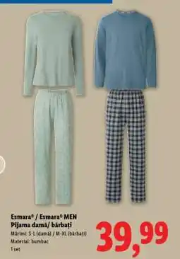 Lidl Esmara / Esmara MEN Pijama damă / bărbați Ofertă