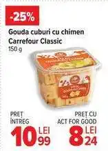Carrefour Gouda cuburi cu chimen Carrefour Classic Ofertă
