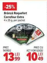 Carrefour Brânză Roquefort Carrefour Extra Ofertă