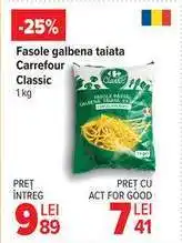 Carrefour Fasole galbenă tăiată Carrefour Classic Ofertă