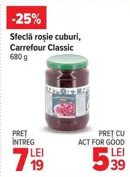 Carrefour Sfeclă roșie cuburi, Carrefour Classic Ofertă