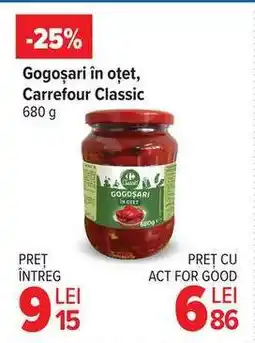 Carrefour Gogoșari în oțet, Carrefour Classic Ofertă